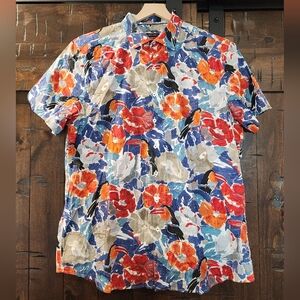Bugatchi Mens Shaped Fit XL Hawaiian Shirt